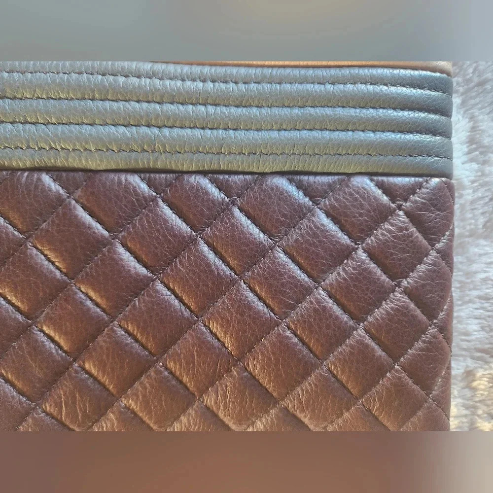 Gorgeous Margot Patchwork Clutch With Tassle Leat… - image 8